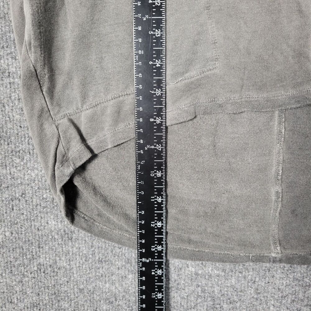 XCVI 13210 Gray Orenda Velvet Trim Long Sleeve Dolman Mixed Media Top SIZE SMALL - Picture 9 of 10